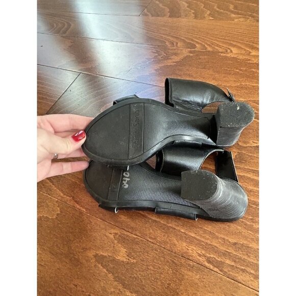 Franco Sarto Womens Black Open Toe Heeled Leather Sandals Size 6 M - Picture 8 of 8